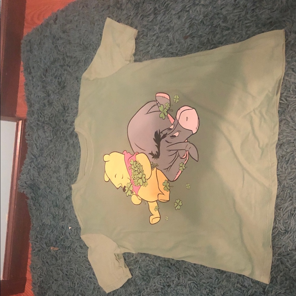 Disney Green Tee with Pooh and Eeyore